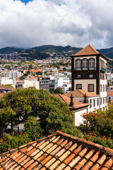 Rooftops townscape of Funchal, Madeira  capitol, Portugal Island
