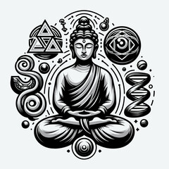 abstract painting karma vector