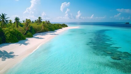 Exploring the Varied Beauty of Maldives: Pristine Beaches, Coral Reefs, and Secluded Coves. Concept Maldives, Pristine Beaches, Coral Reefs, Secluded Coves
