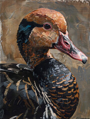 Portrait of a Black-Bellied Whistling Duck