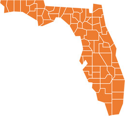 outline drawing of florida state map.