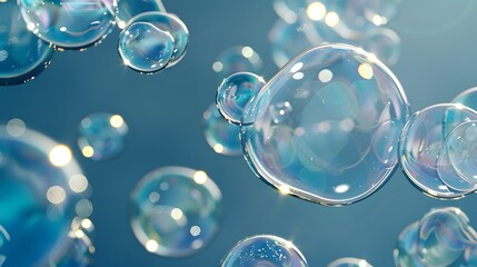 Blue Water Bubbles Illustration