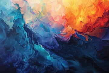 Immerse yourself in the mesmerizing depths of an abstract abyss, where gradients of color dissolve into infinity.