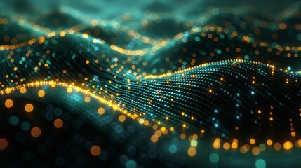 Dynamic Abstract Digital Data Visualization Generative AI