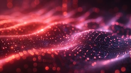 Obraz premium Futuristic Digital Data Network Visualization Generative AI