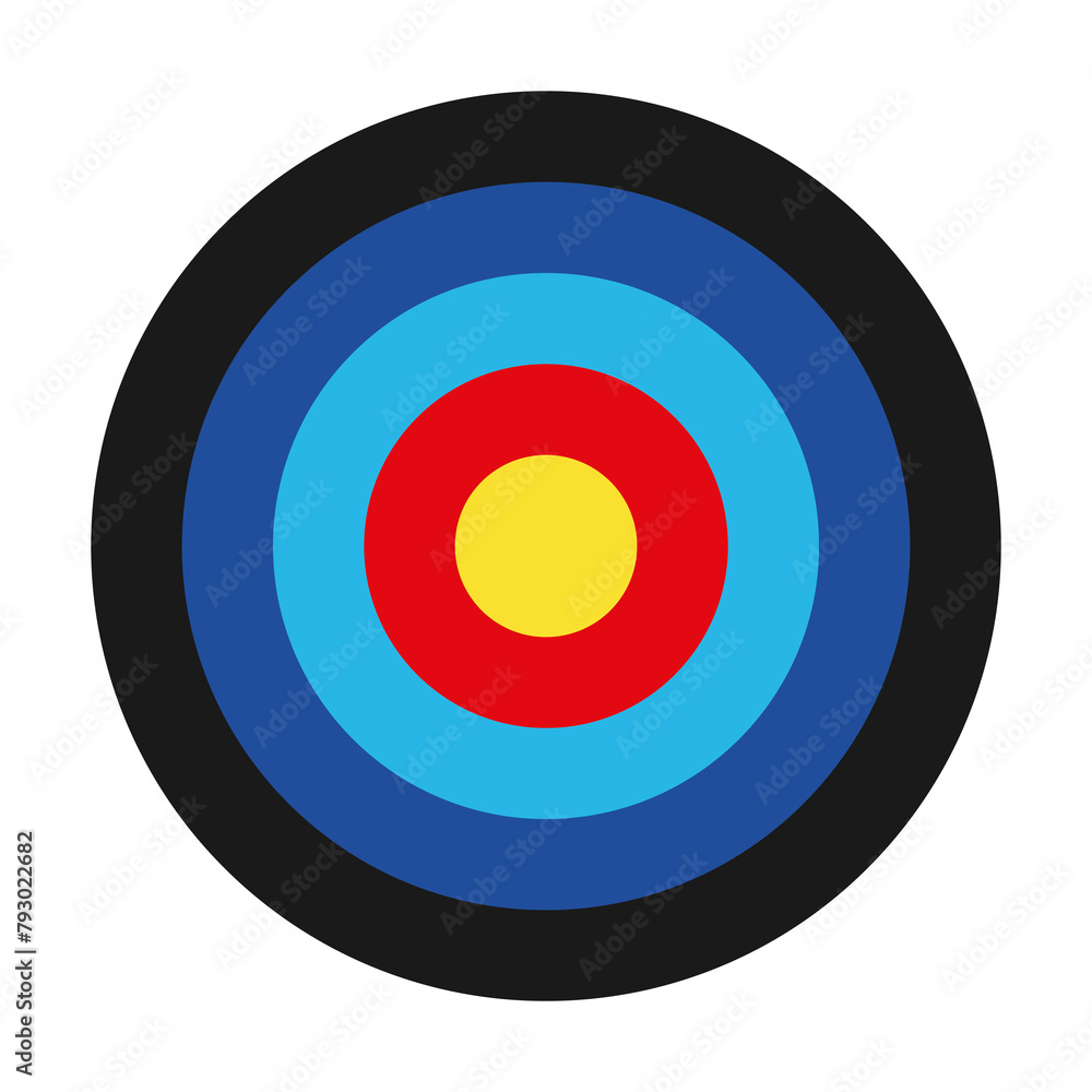 Poster archery target icon. shooting target. bullseye target icon. bullseye shooting range icon. precision 
