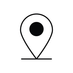 location icon with white background vector stock illustration