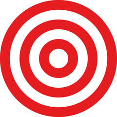 Shooting target isolated on transparent background. Bullseye Target Icon. Archery Target. Traditional Archery Target for Precision Practice