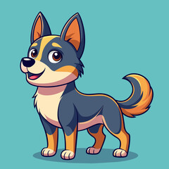 Dog cartoon vector illustration