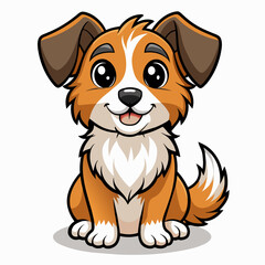 Dog cartoon vector illustration