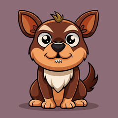 Dog cartoon vector illustration