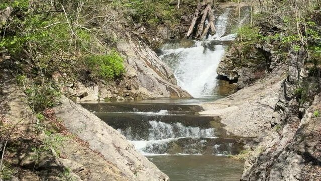 Lace Waterfall on Cedar Creek,  in Naturla Bridge State Park, Virginia