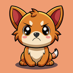 Dog cartoon vector illustration