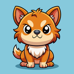 Dog cartoon vector illustration