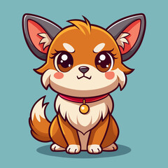 Dog cartoon vector illustration