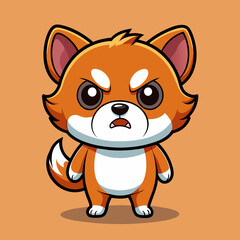 Dog cartoon vector illustration