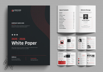 Business White Paper Design Template - obrazy, fototapety, plakaty