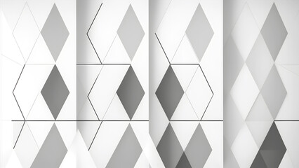 light gray and white background with a geometric pattern of triangles