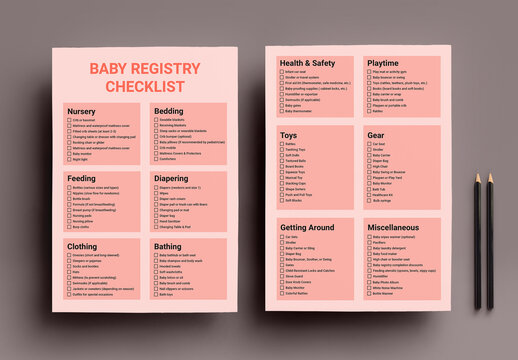 Baby Registry Checklist Template