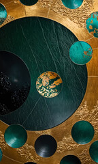 Discover the Elegance: Crafting a Luxurious Gold Green Circle Template