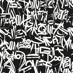 Calligraphy abstract graffiti lettering, grunge gothic design composition, print design