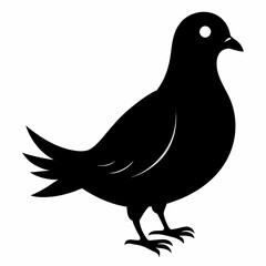 dove silhouette vector illustration