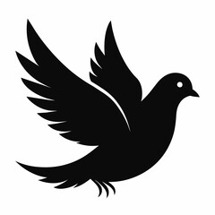 dove silhouette vector illustration