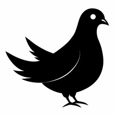dove silhouette vector illustration