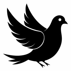 dove silhouette vector illustration