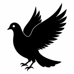 dove silhouette vector illustration