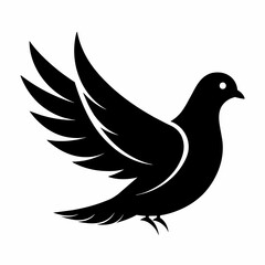 dove silhouette vector illustration
