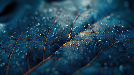 Macro photography, futuristic vibrant organic nature-inspired abstract green leaf vein pattern connecting and flowing. Very modern. Nature technology, sustainability design, isolated, bokeh, bright