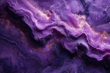 Cosmic Purple and Gold Nebulous Abstract Art Background