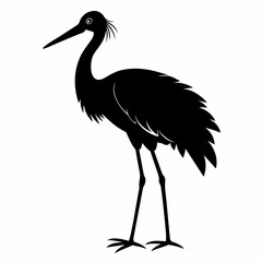 stork silhouette vector illustration