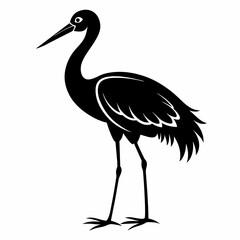 stork silhouette vector illustration