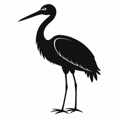 stork silhouette vector illustration