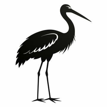 recommend clip art: stork silhouette vector illustration