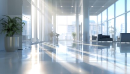 A large open space with a lot of greenery and a few potted plants by AI generated image