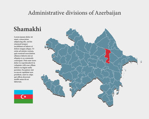 Vector map Azerbaijan, region Shamakhi