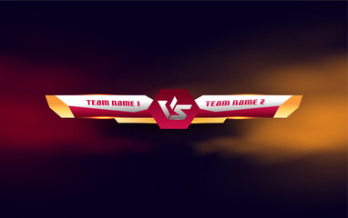 vs versus conflict fight competition battle screen and comparison futuristic halftone lines glowing lower third for soccer football sports background - obrazy, fototapety, plakaty