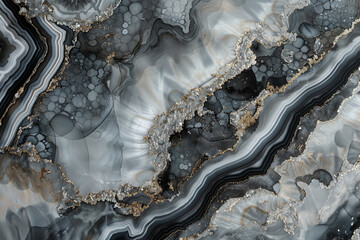 Charcoal grey alcohol ink patterns, with agate-like detail in stunning clarity