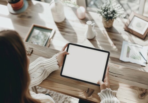 Frame mockup,Empty Picture Frame on Desk with Plant and Pen Holder, high-resolution (300 DPI)
