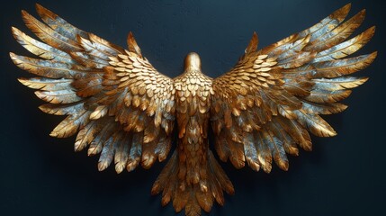 Golden Wings of Divinity Generative AI - obrazy, fototapety, plakaty