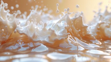 Creamy Liquid Splash Captured at Ideal Focus Generative AI - obrazy, fototapety, plakaty