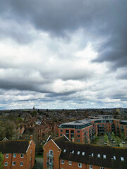 Obraz premium High Angle View of British Historical City of Oxford, Oxfordshire, England United Kingdom. March 23rd, 2024