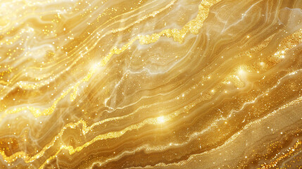 Golden Sand Marble Background, Glimmering Veins and Sunlit Swirls