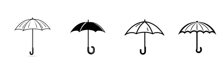 Hand drawn illustration of  umbrella