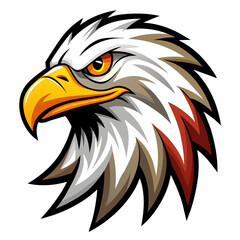 American bald eagle head vector illustration