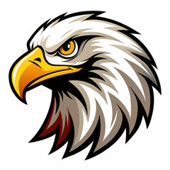 American bald eagle head vector illustration