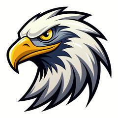 American bald eagle head vector illustration